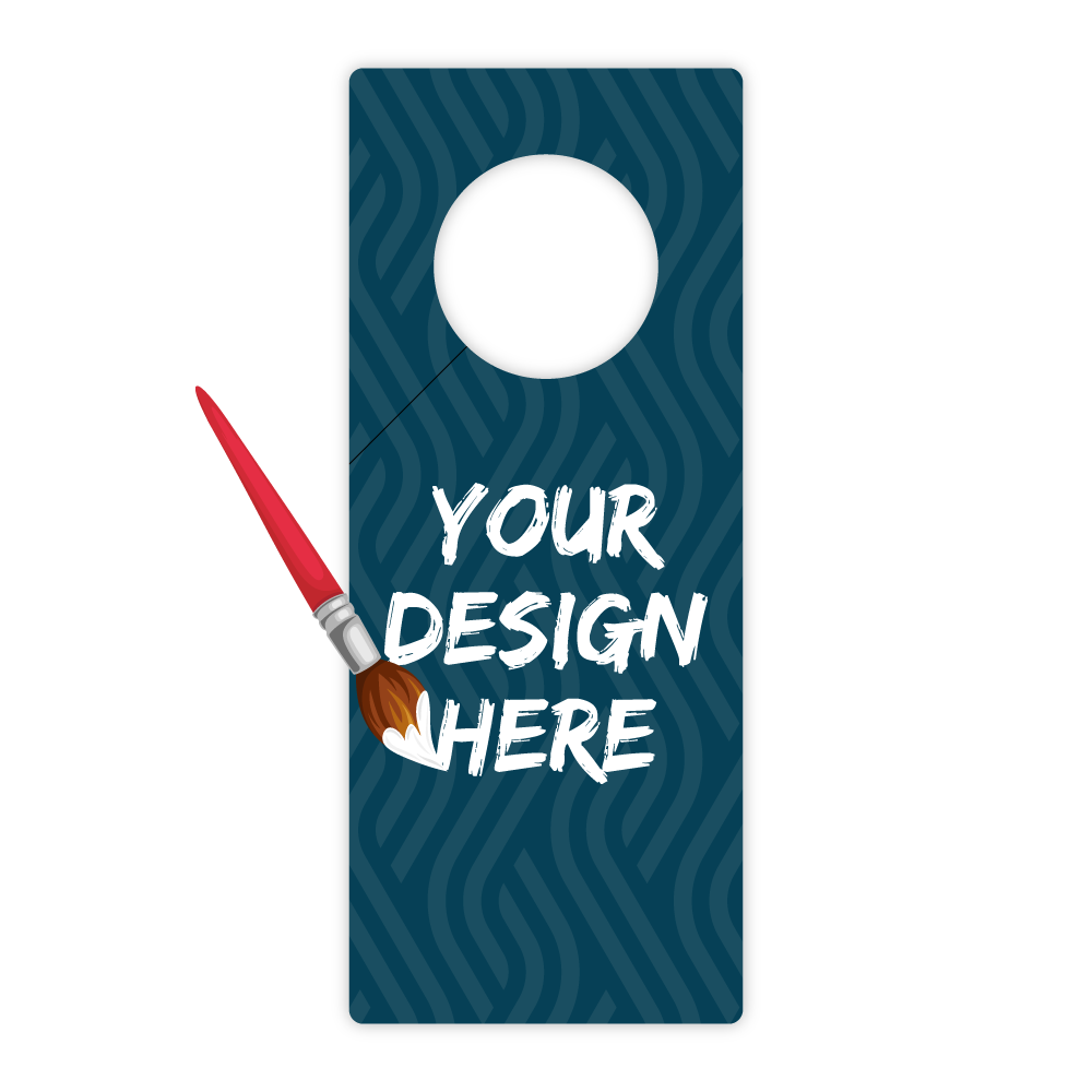 Custom Plastic 8.5" x 3.5" Door Hanger
