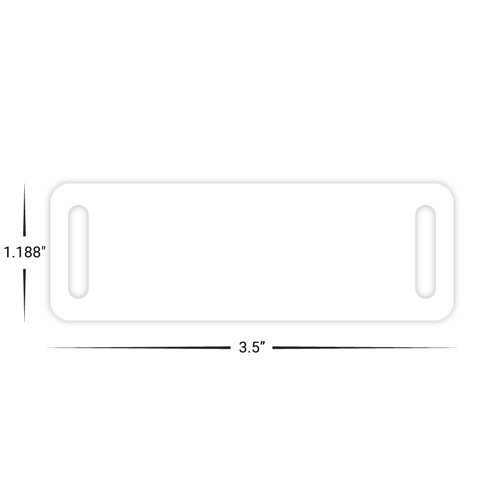 Custom Plastic 3.5" x 1.188 Double Slot Luggage Tag