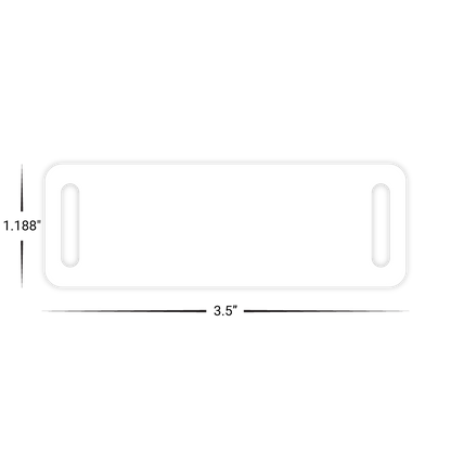 Custom Plastic 3.5" x 1.188 Double Slot Luggage Tag