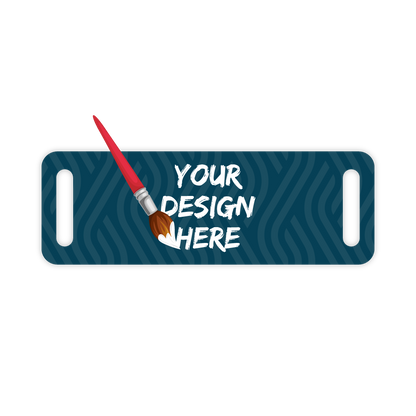 Custom Plastic 3.5" x 1.188 Double Slot Luggage Tag
