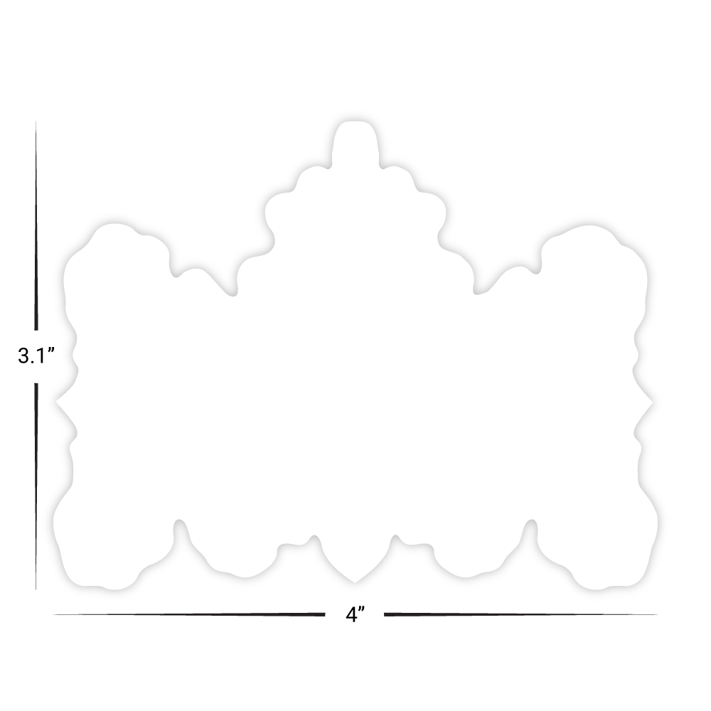 Custom Plastic 4" x 3.1" Ornate Chandelier Cards