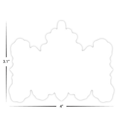 Custom Plastic 4" x 3.1" Ornate Chandelier Cards