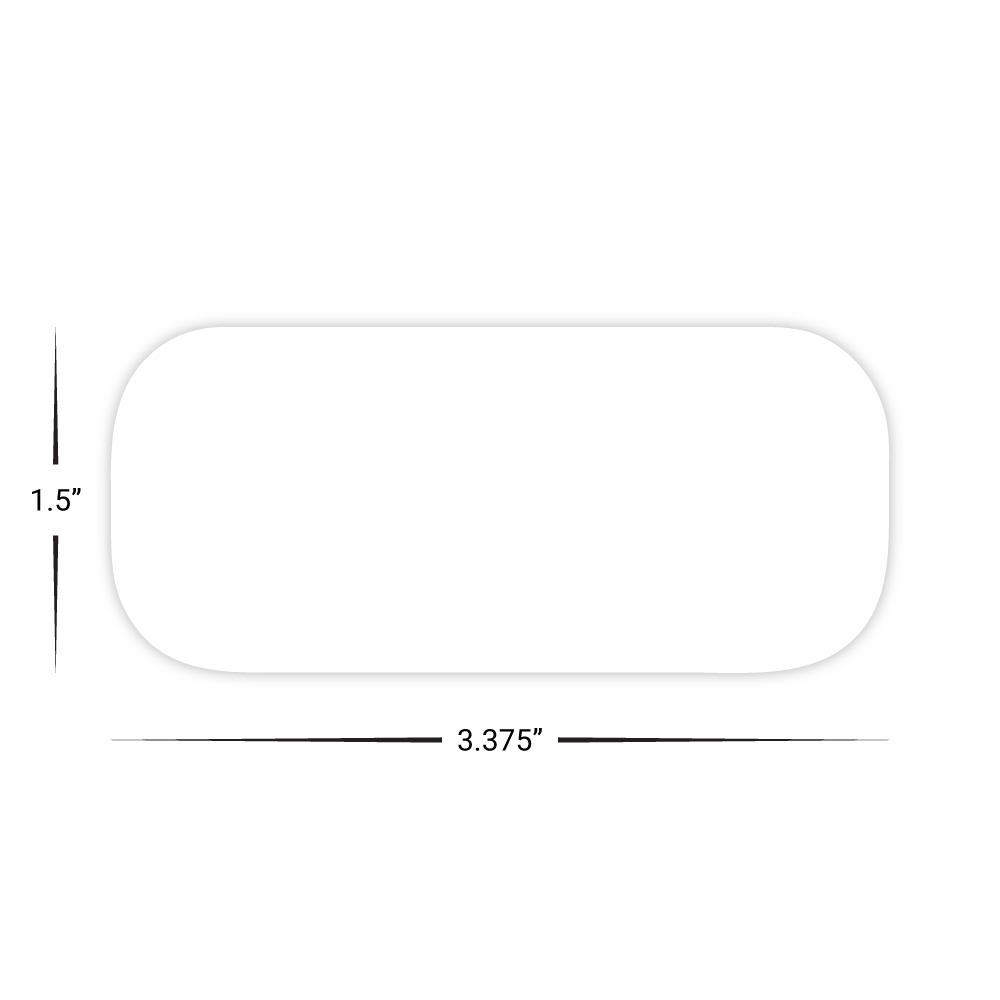 Custom Plastic 3.375" x 1.5" Extra Rounded Cards