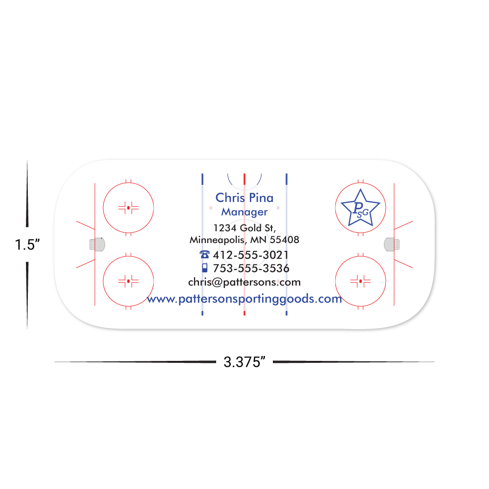 Custom Plastic 3.375" x 1.5" Extra Rounded Cards