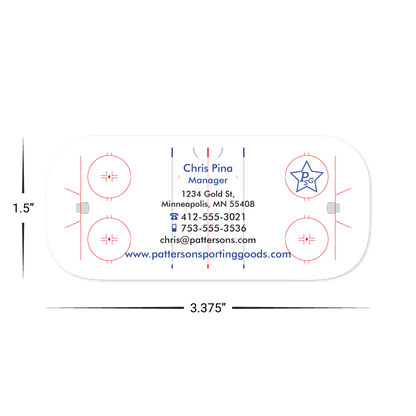 Custom Plastic 3.375" x 1.5" Extra Rounded Cards