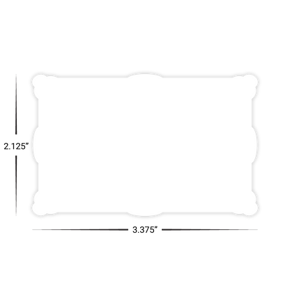 Custom Plastic 3.375" x 2.125" Fancy Frame Cards