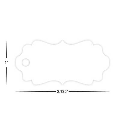 Custom Plastic 2.125" x 1" Fancy Key Tags