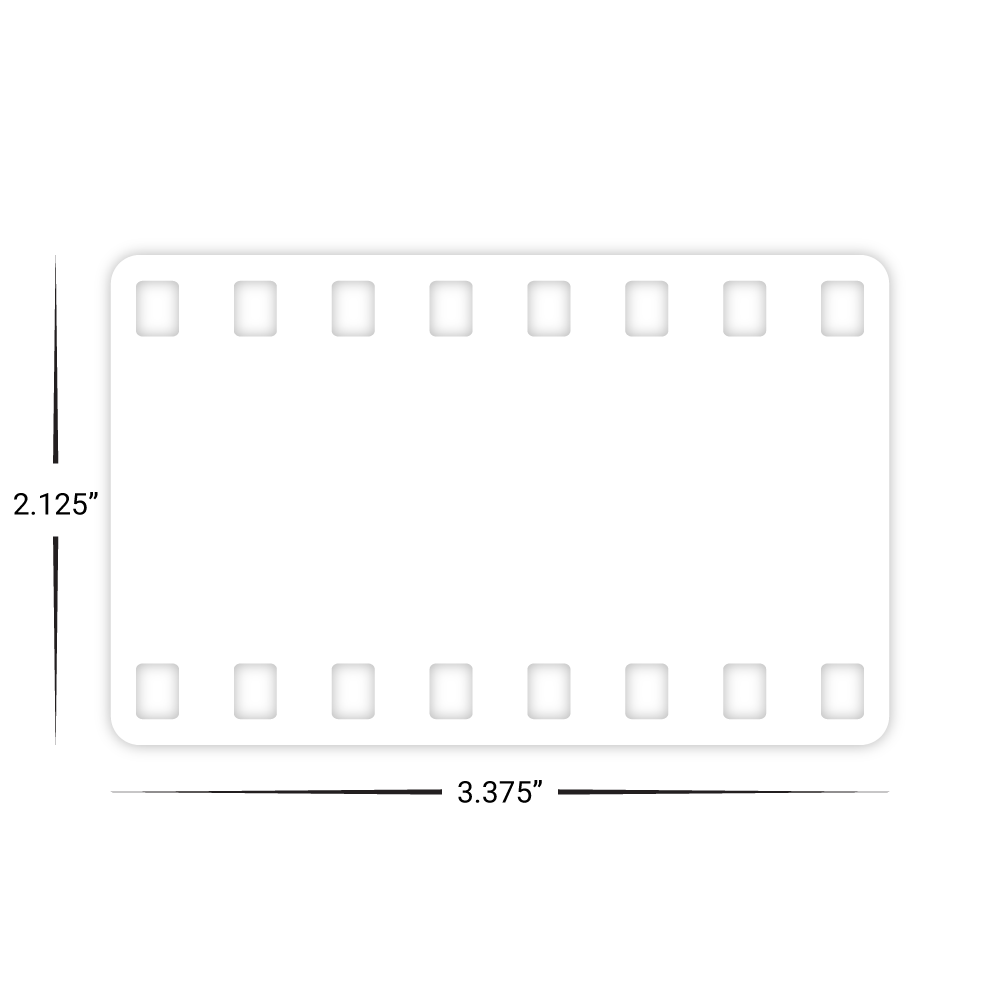 Custom Plastic 3.375" x 2.125" Film Strip Cards