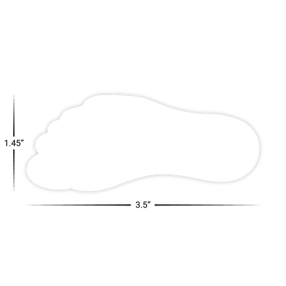 Custom Plastic 3.5" x 1.45" Foot Shape Cards