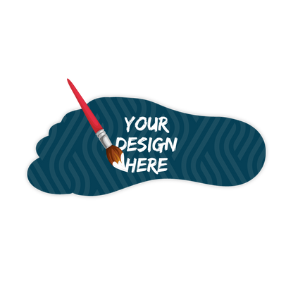 Custom Plastic 3.5" x 1.45" Foot Shape Cards