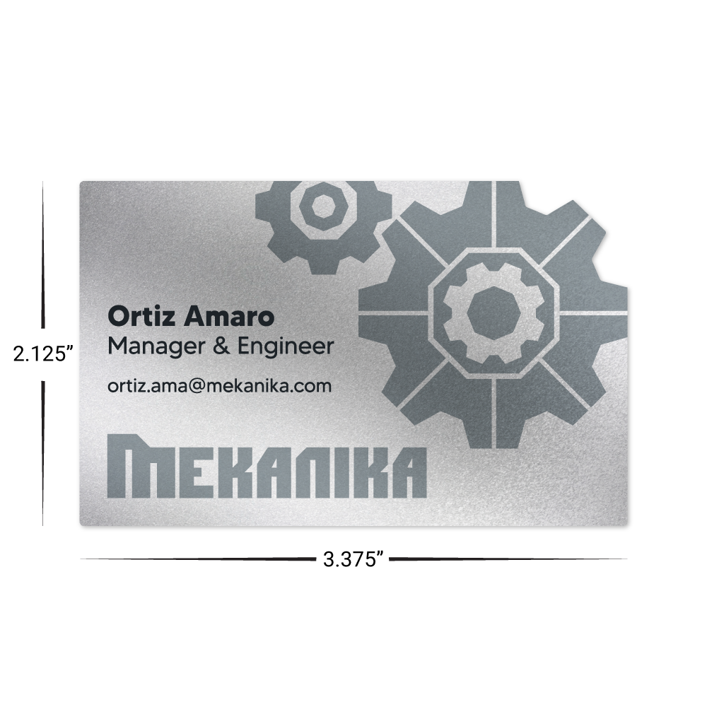 Custom Plastic 3.375" x 2.125" Gear Corner Cards