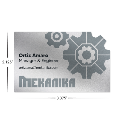 Custom Plastic 3.375" x 2.125" Gear Corner Cards