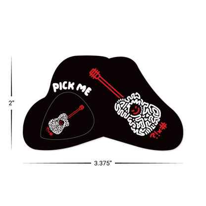 Custom Plastic 3.375" x 2" Punch-Out Guitar Pick Cards