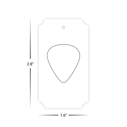 Custom Plastic 2.8" x 1.6" Punch-Out Guitar Pick Combo Cards