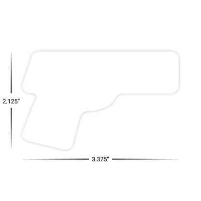 Custom Plastic 3.375" x 2.125" Pistol Cards