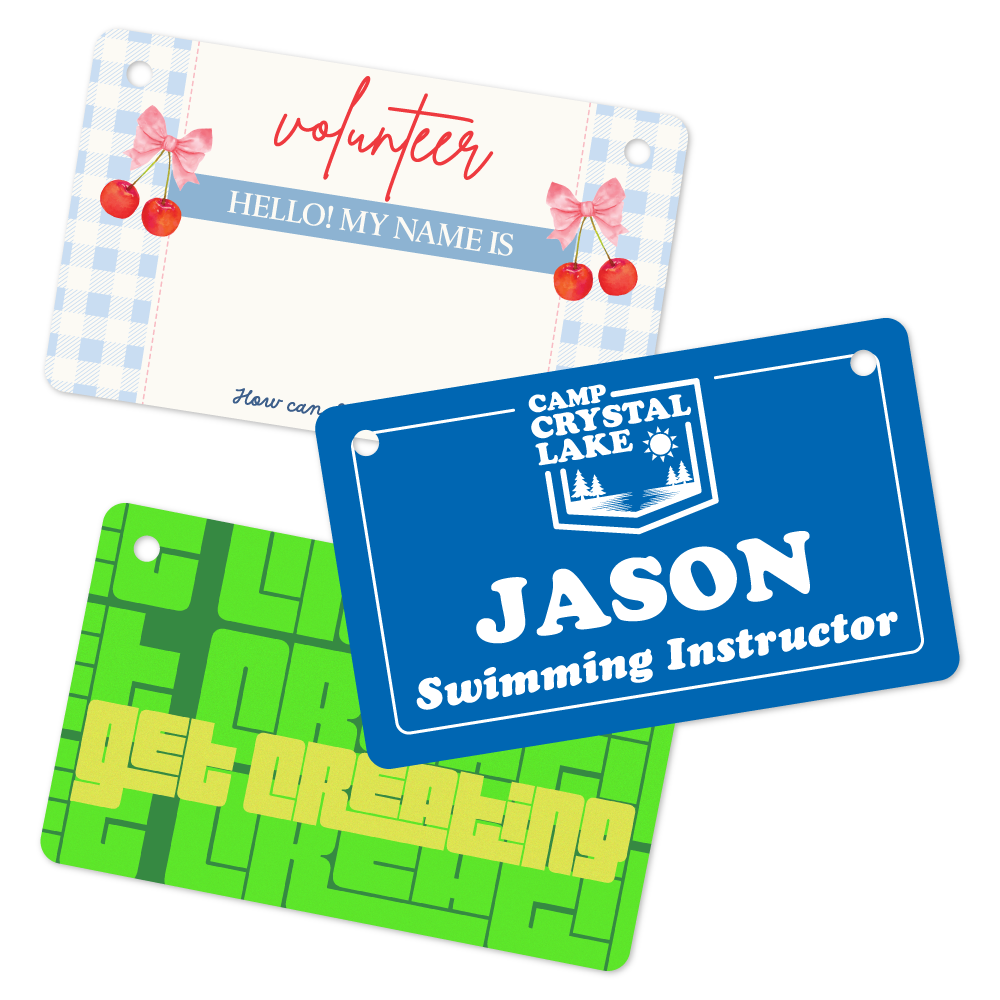 Custom Plastic 4.5" x 2.75" Rectangle Tags