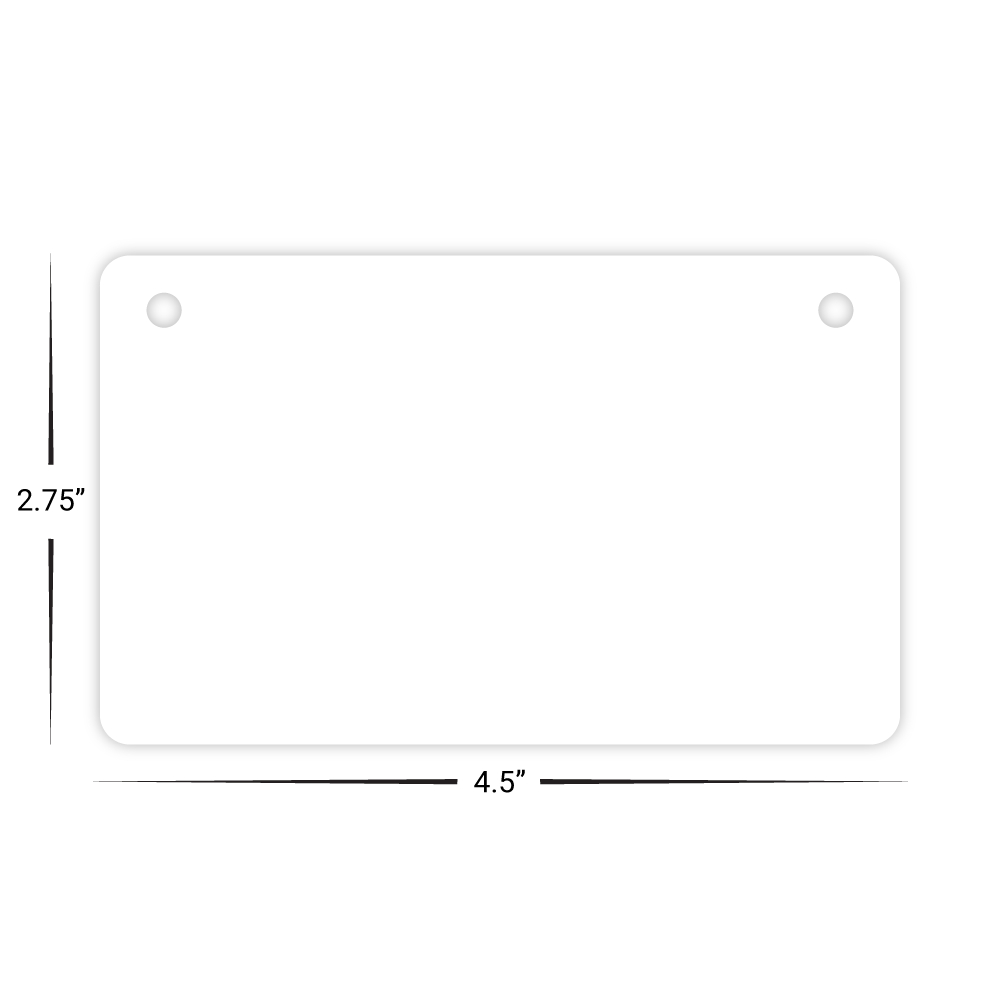 Custom Plastic 4.5" x 2.75" Rectangle Tags