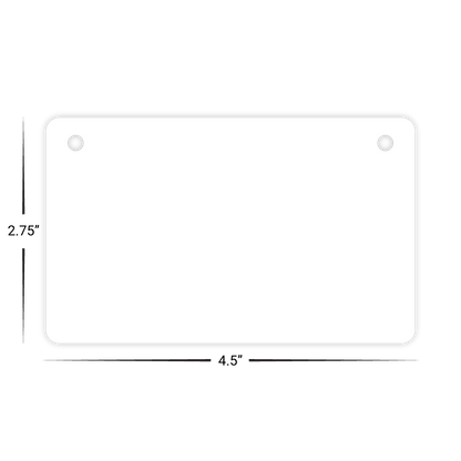 Custom Plastic 4.5" x 2.75" Rectangle Tags