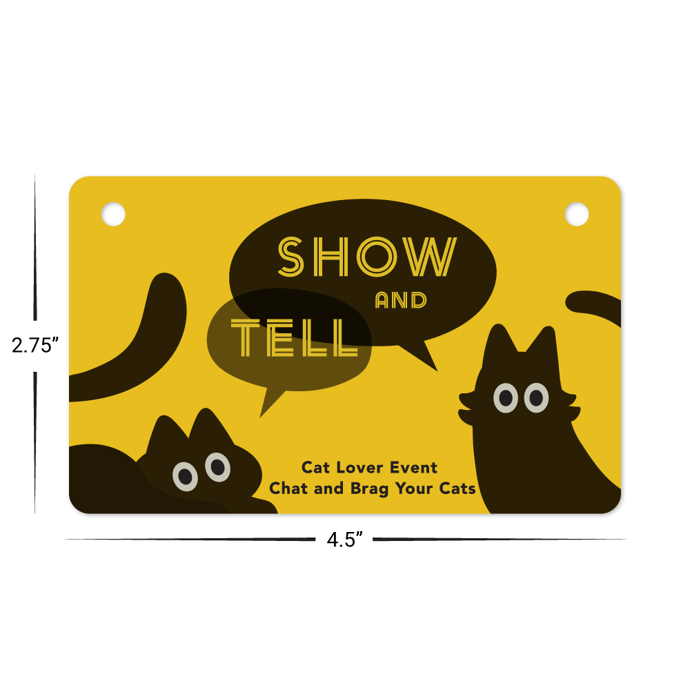 Custom Plastic 4.5" x 2.75" Rectangle Tags