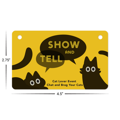 Custom Plastic 4.5" x 2.75" Rectangle Tags