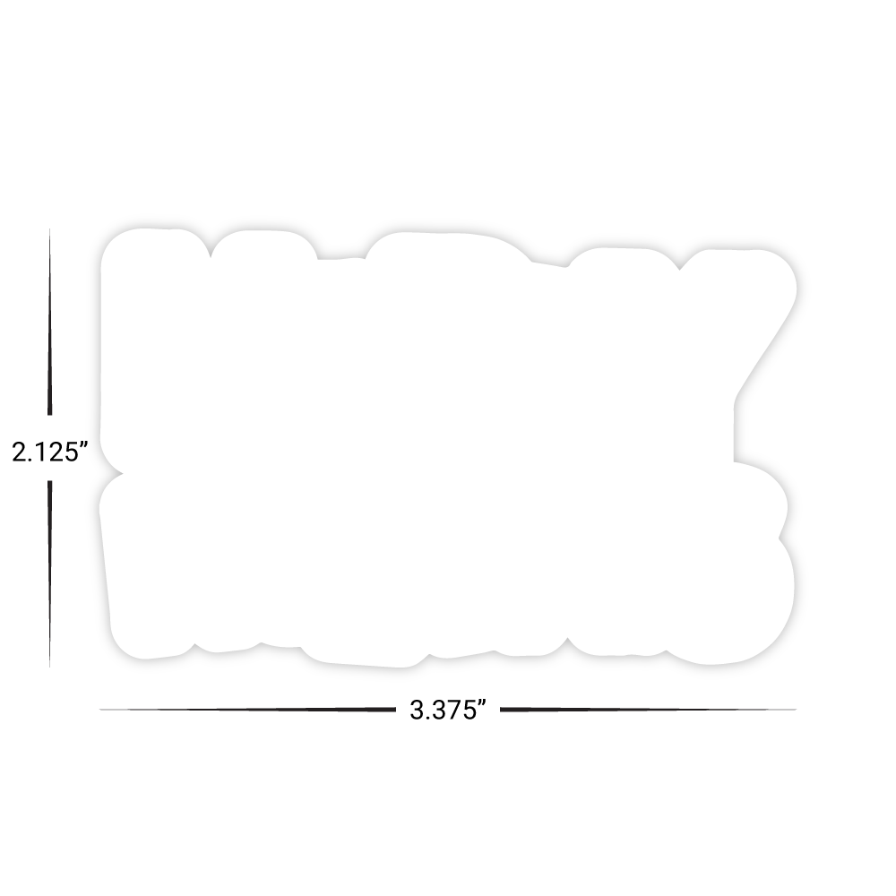 Custom Plastic 3.375" x 2.125" Happy Holidays Shape Cards