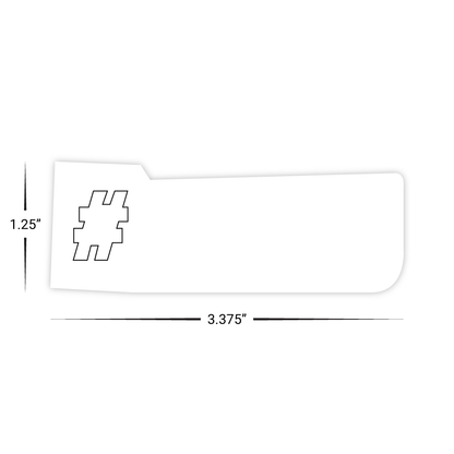 Custom Plastic 3.375" x 1.25" Punch-Out Hashtag Cards