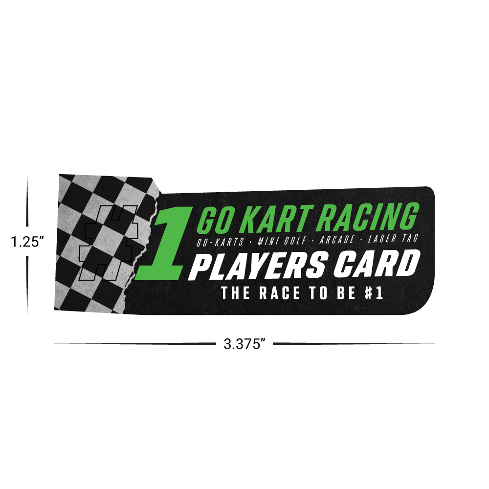 Custom Plastic 3.375" x 1.25" Punch-Out Hashtag Cards