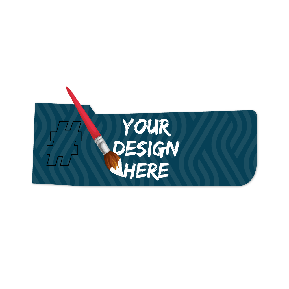 Custom Plastic 3.375" x 1.25" Punch-Out Hashtag Cards