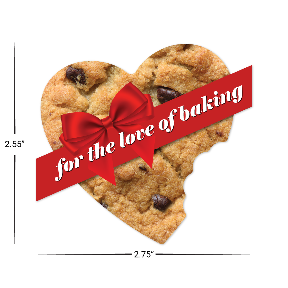 Custom Plastic 2.75" x 2.55" Heart with Bite Shape Cards