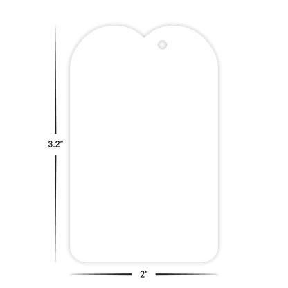 Custom Plastic 3.2" x 2" Two Bump Key Tags