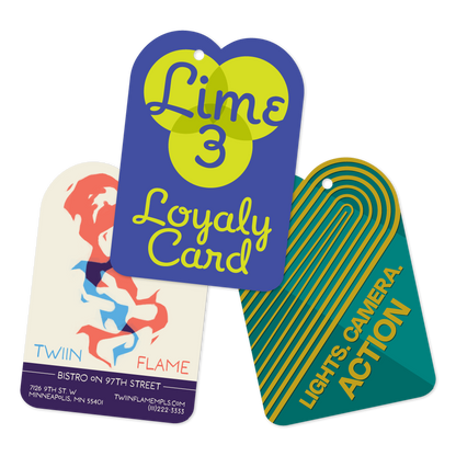 Custom Plastic 2.45" x 2.4" Two Bump Tags