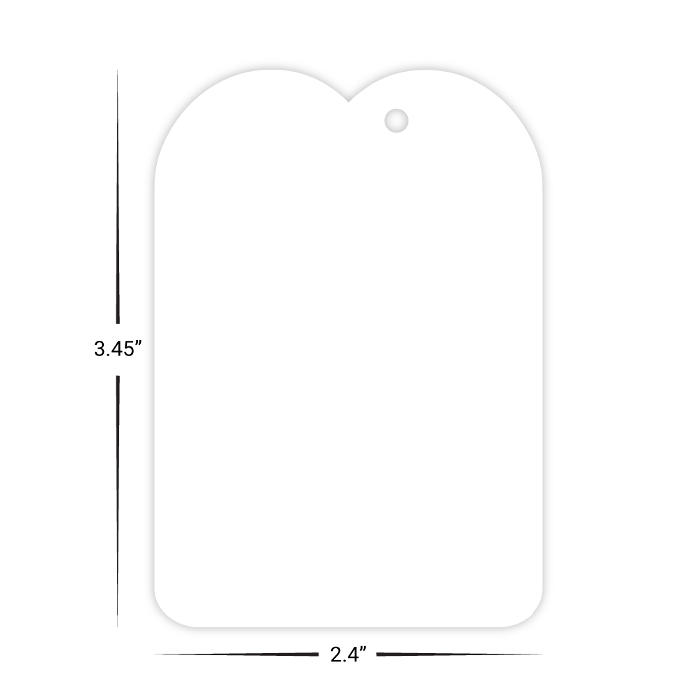Custom Plastic 2.45" x 2.4" Two Bump Tags
