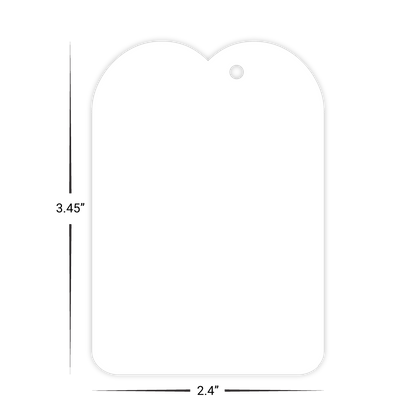 Custom Plastic 2.45" x 2.4" Two Bump Tags