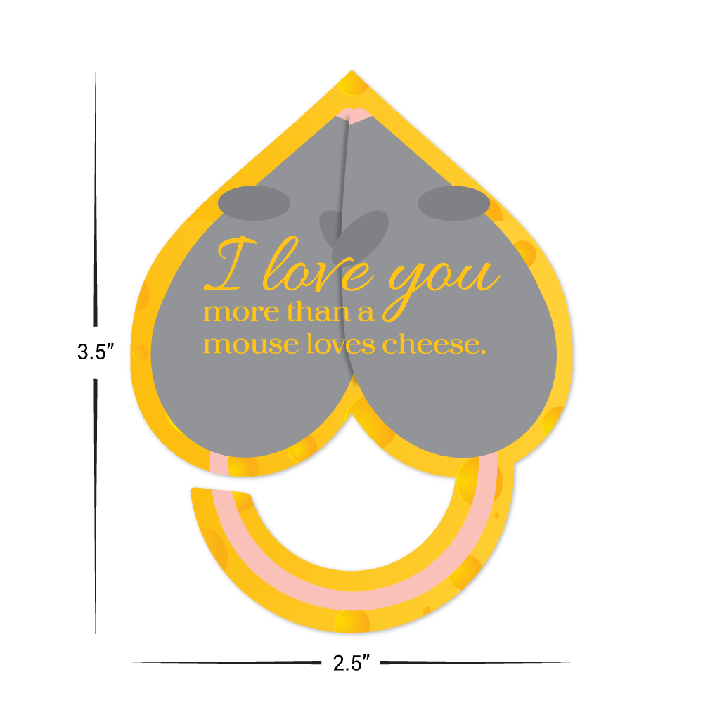 Custom Plastic 3.5" x 2.75" Heart Lock Shape Cards