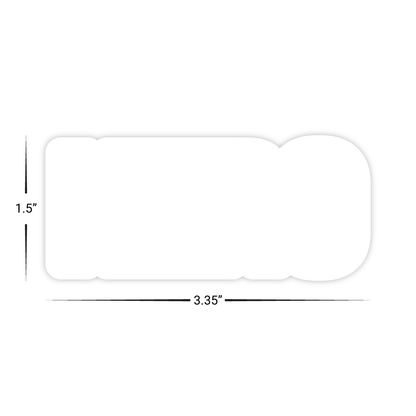 Custom Plastic 3.35" x 1.5" HERO Shape Cards