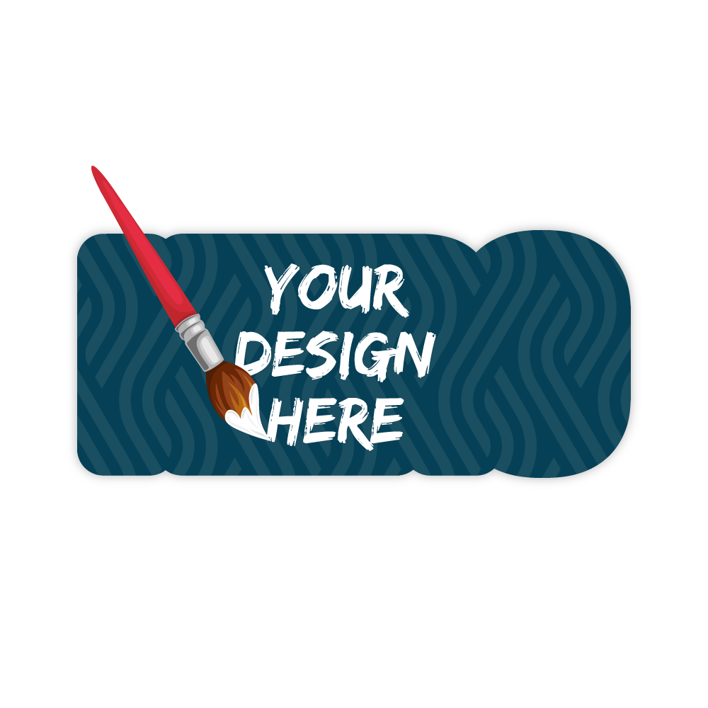 Custom Plastic 3.35" x 1.5" HERO Shape Cards