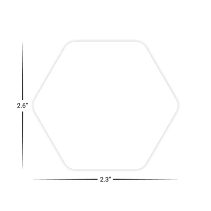 Custom Plastic 2.3" x 2.6" Hexagon Cards