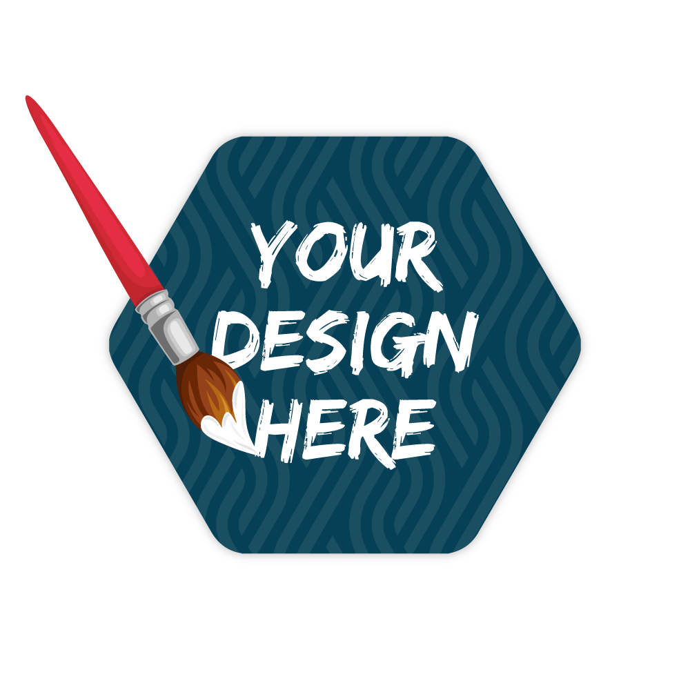 Custom Plastic 2.3" x 2.6" Hexagon Cards