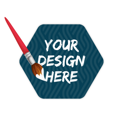 Custom Plastic 2.3" x 2.6" Hexagon Cards