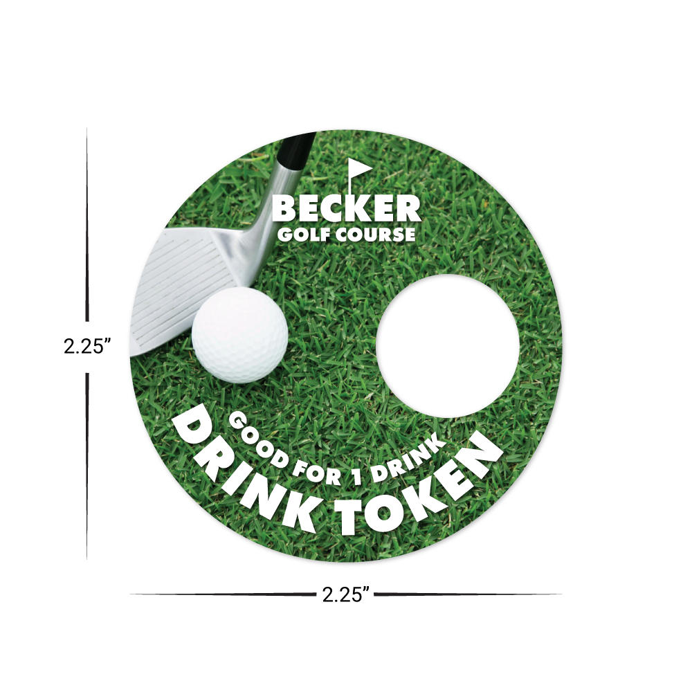 Custom Plastic 2.25" Circle Cards with Large Hole