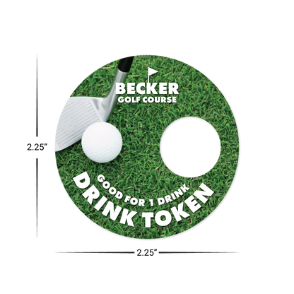 Custom Plastic 2.25" Circle Cards with Large Hole