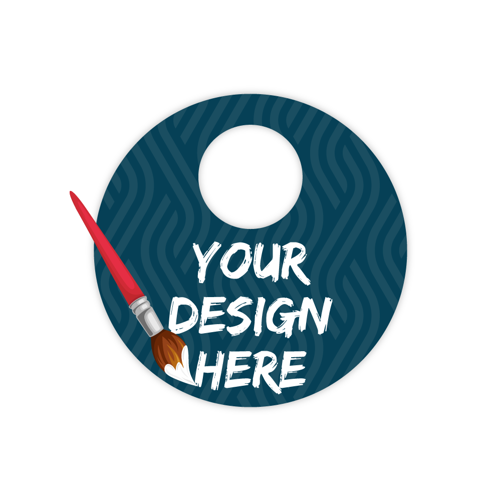 Custom Plastic 2.25" Circle Cards with Large Hole
