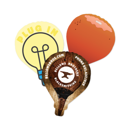 Custom Plastic 3" x 2.25" Hot Air Balloon Shape Cards