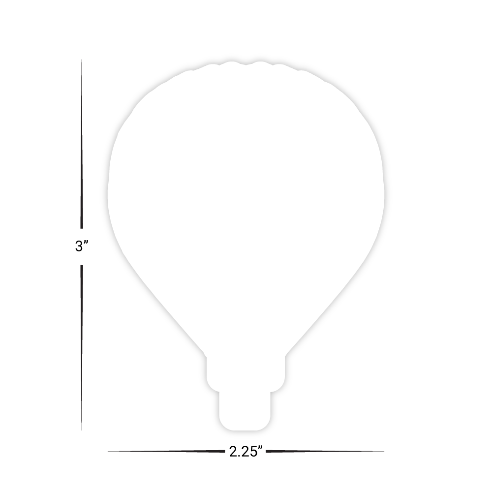 Custom Plastic 3" x 2.25" Hot Air Balloon Shape Cards