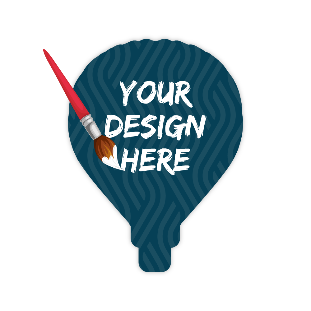 Custom Plastic 3" x 2.25" Hot Air Balloon Shape Cards