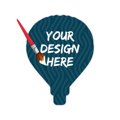 Custom Plastic 3" x 2.25" Hot Air Balloon Shape Cards
