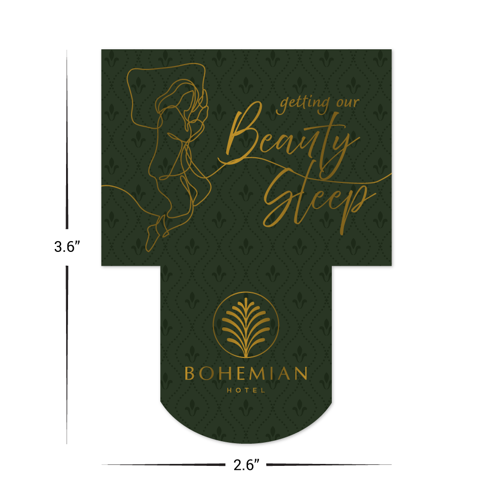 Custom Plastic 2.65" x 3.6" Door Insert Hotel Cards