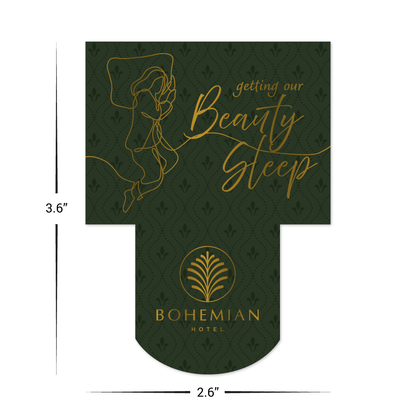 Custom Plastic 2.65" x 3.6" Door Insert Hotel Cards