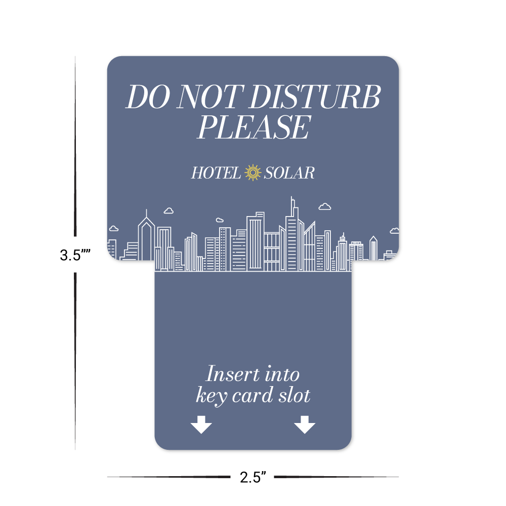 Custom Plastic 3.375" x 2.5" Hotel Door Card