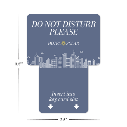 Custom Plastic 3.375" x 2.5" Hotel Door Card